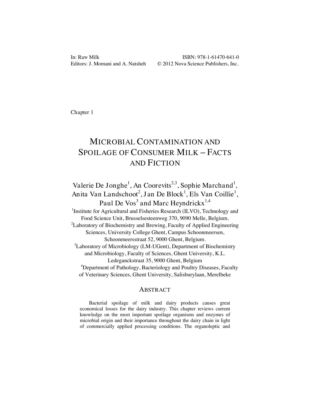 Raw Milk Production Consumption And Health Effects