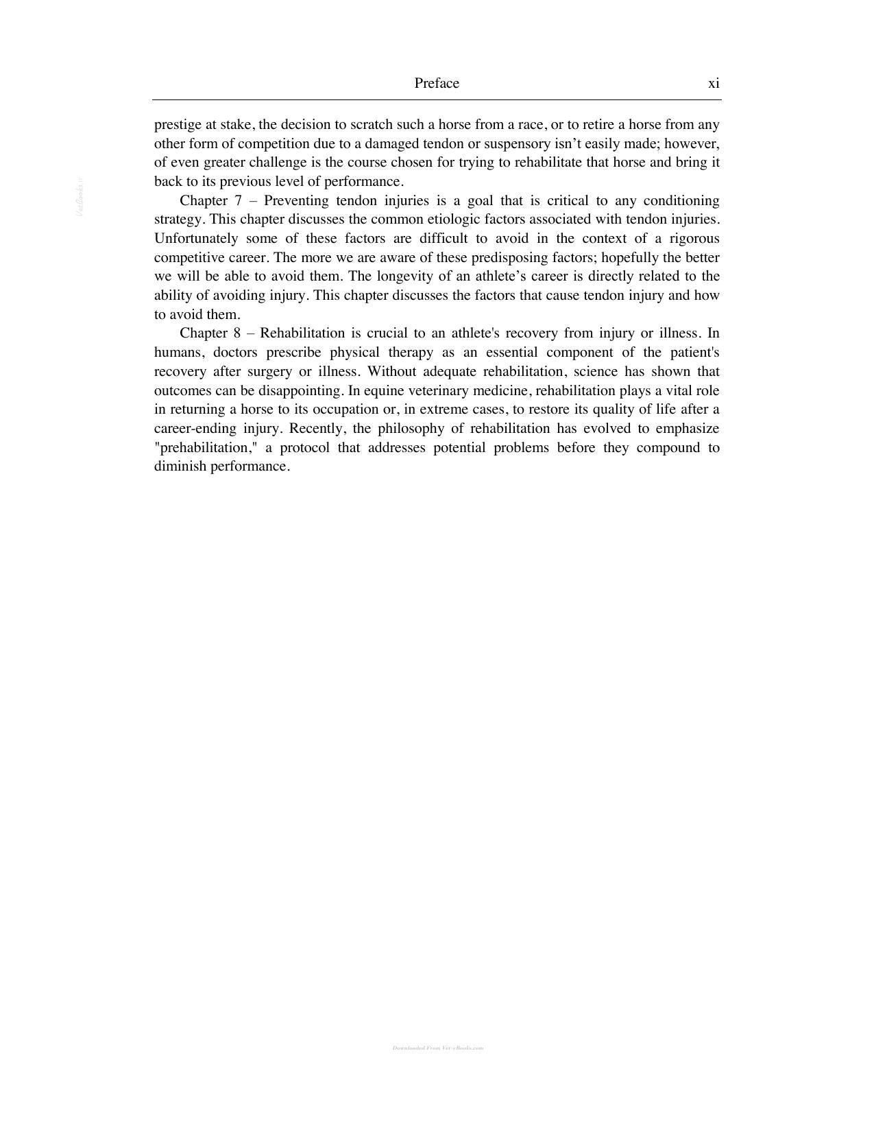 Equine Tendon In Health And Disease