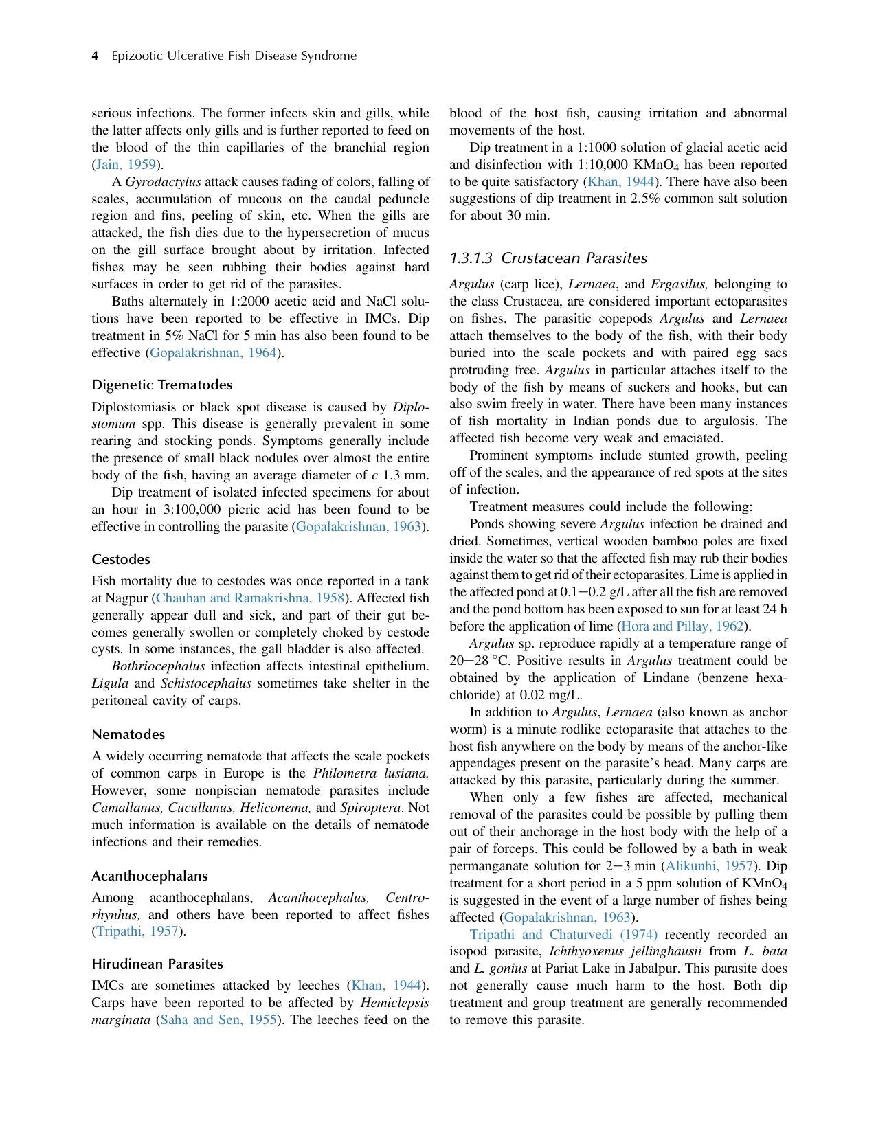 Epizootic Ulcerative Fish Disease Syndrome