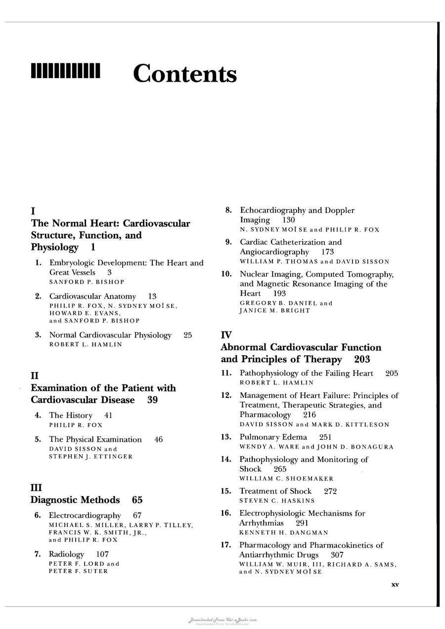 Preview page of Textbook of Canine and Feline Cardiology Principles and Clinical Practice 2nd Edition