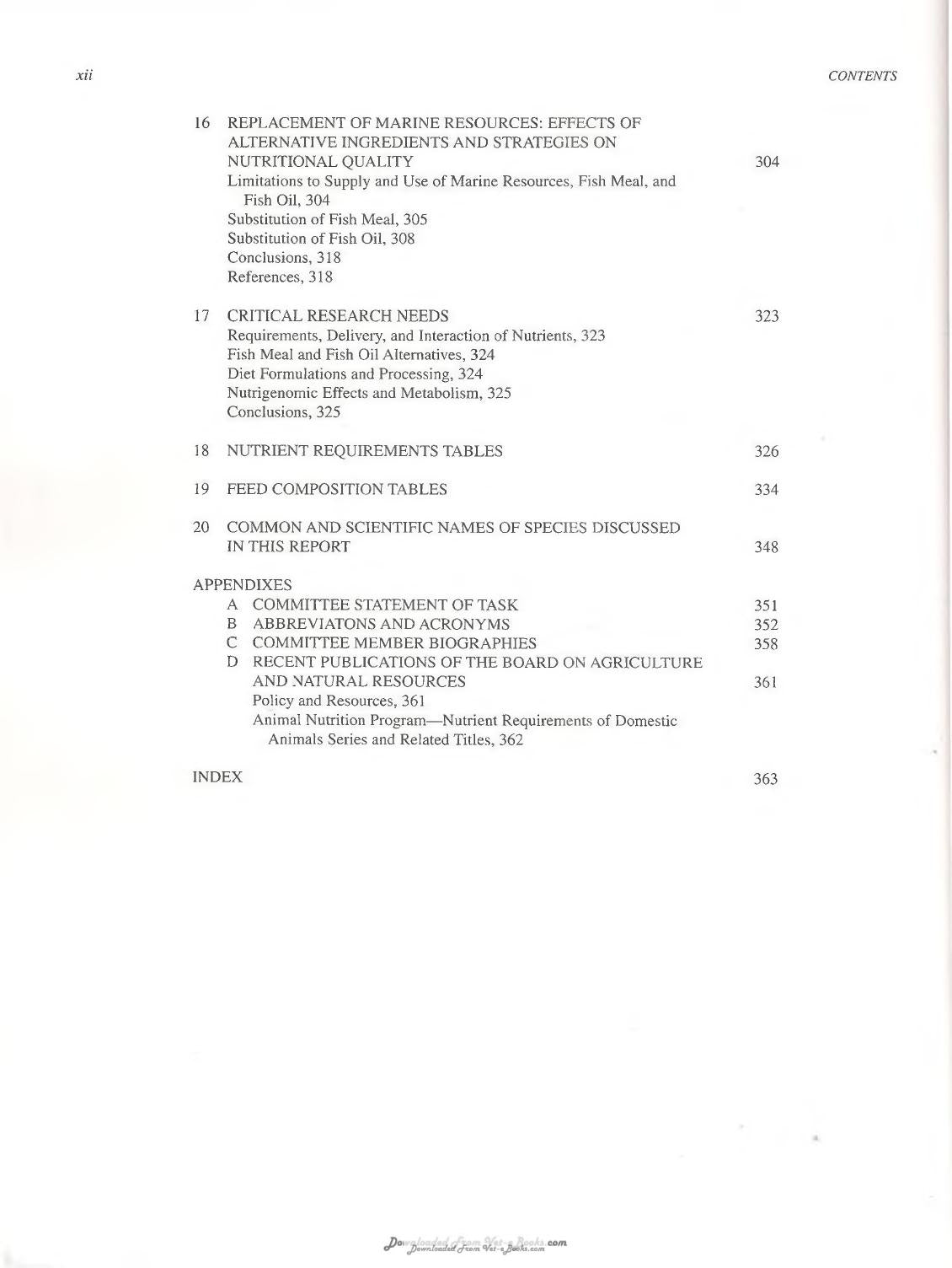 Nutrient Requirements Of Fish And Shrimp