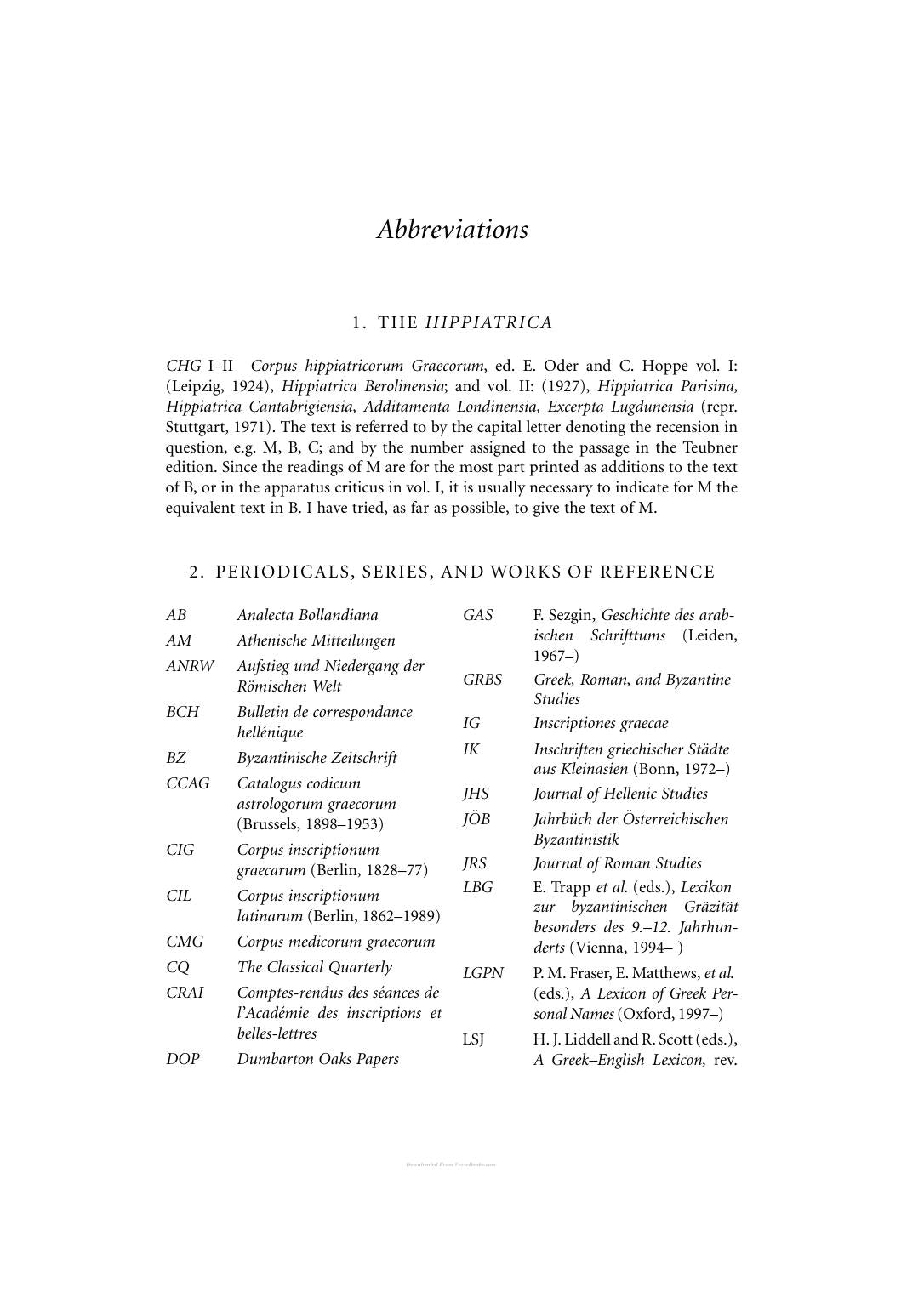 A Byzantine Encyclopaedia Of Horse Medicine