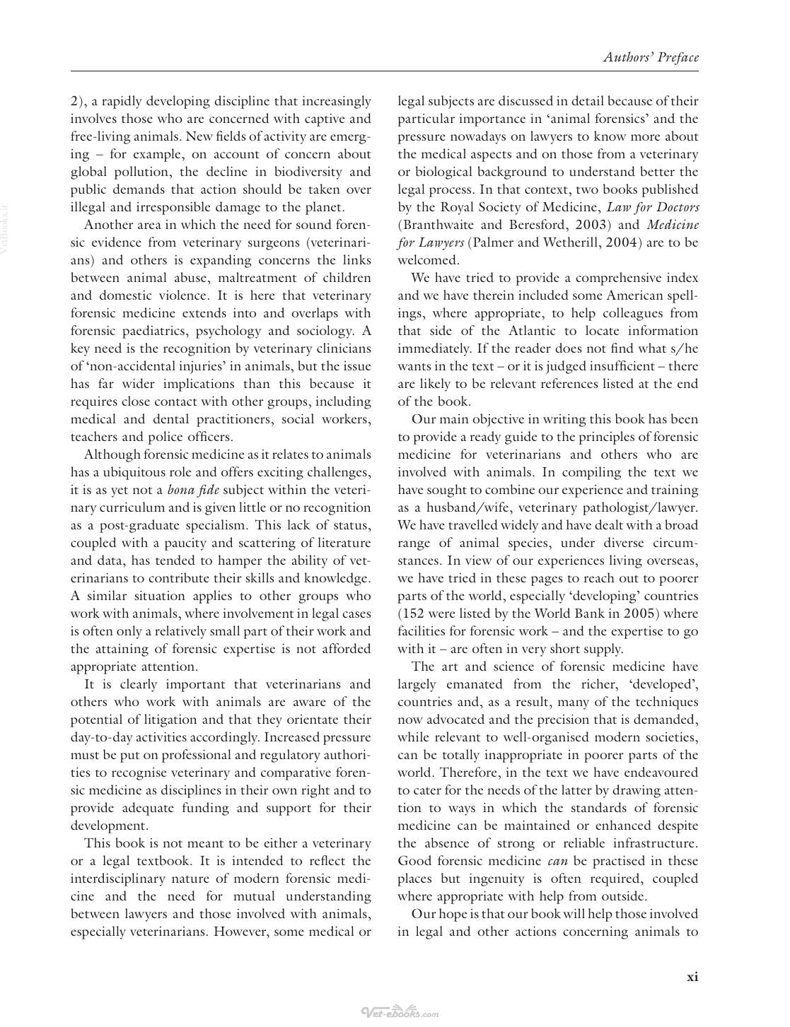 Introduction To Veterinary And Comparative Forensic Medicine