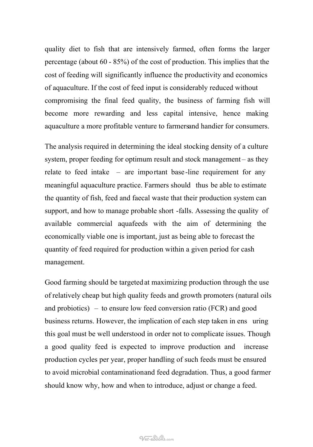 Aquafeed Production Economics And Health Impact On Fish Management