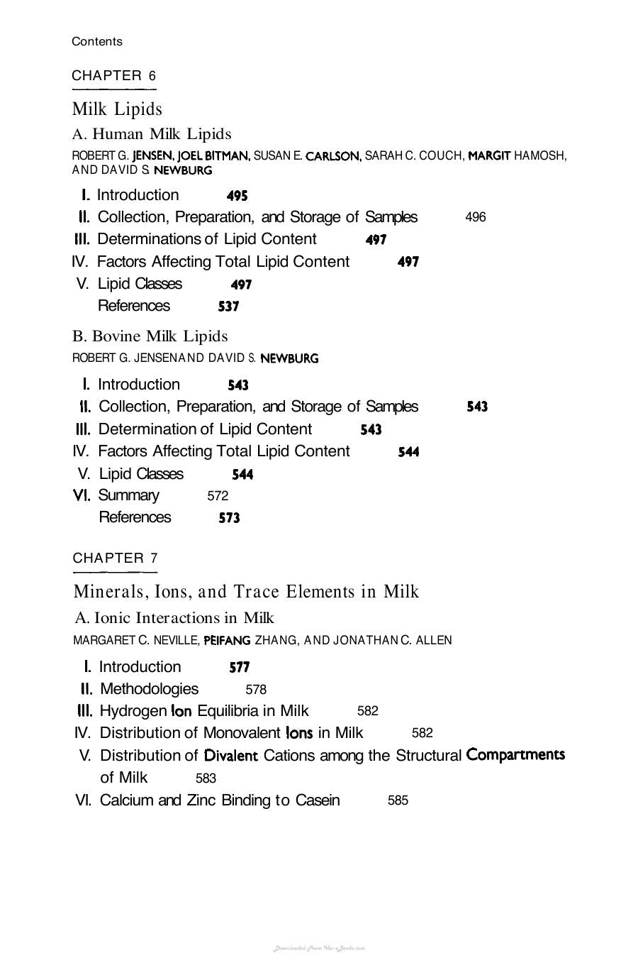 Handbook Of Milk Composition