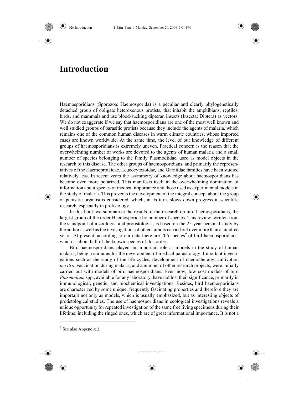Avian Malaria Parasites And Other Haemosporidia