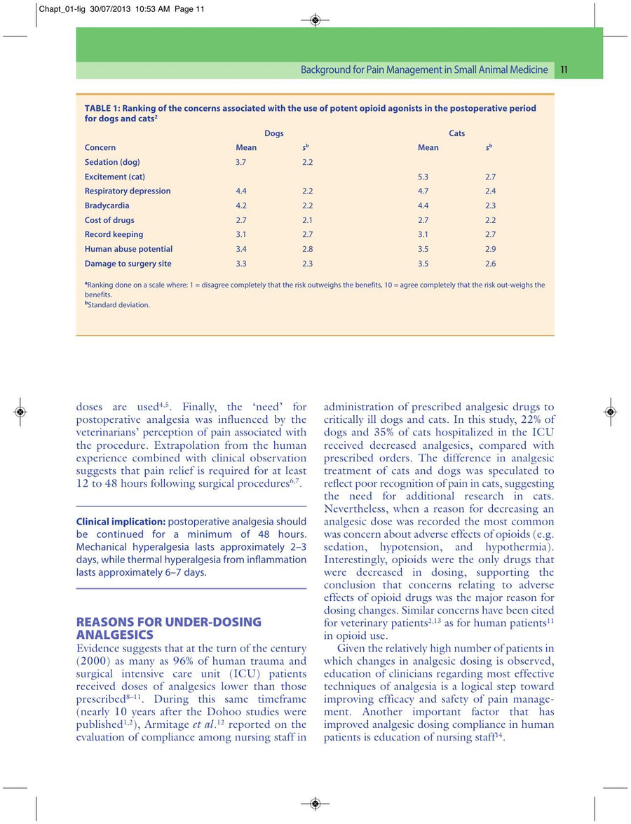 Preview page of Pain Management in Small Animal Medicine