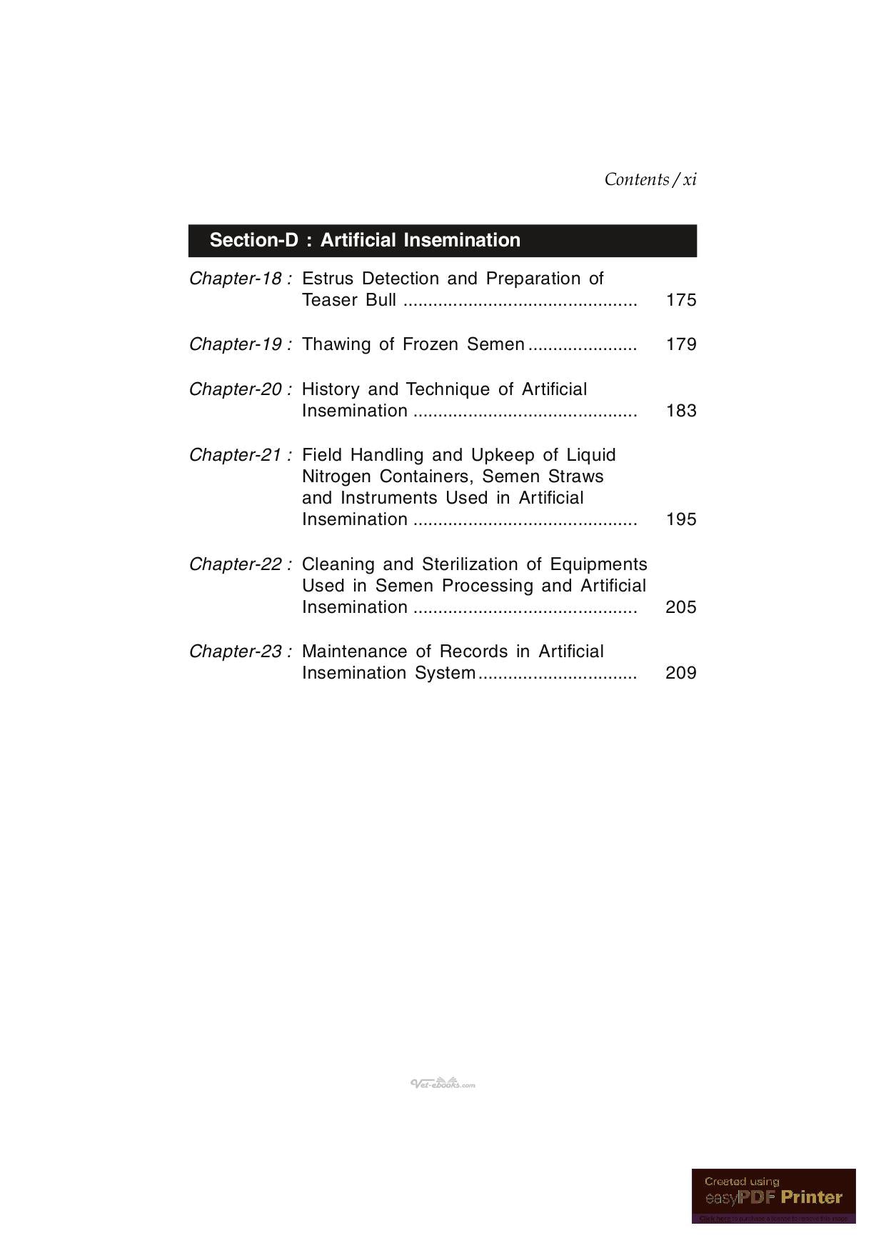 Applied Veterinary Andrology And Frozen Semen Technology