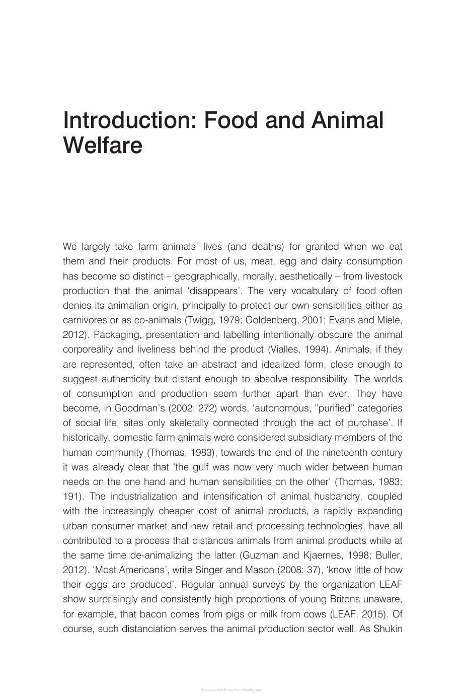 Food And Animal Welfare