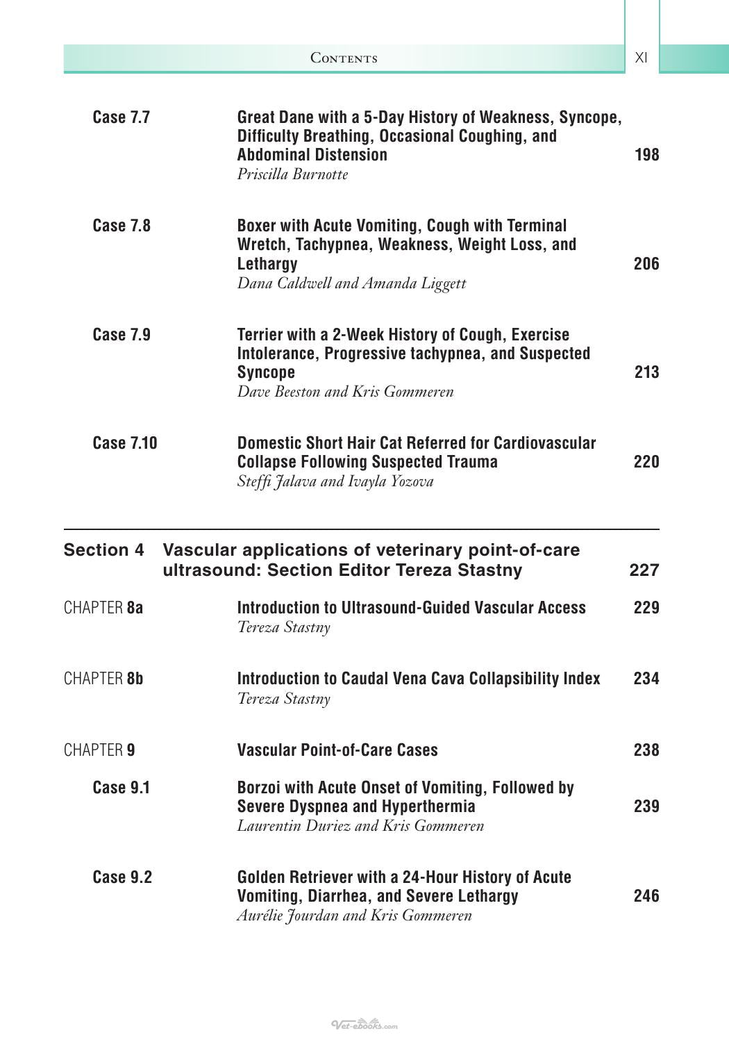 Case Studies In Small Animal Point Of Care Ultrasound A Color Handbook