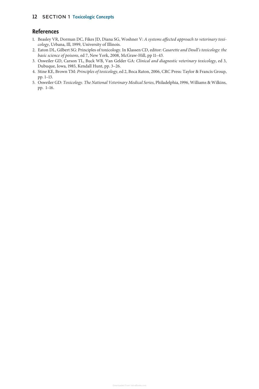 Small Animal Toxicology 3Rd Edition