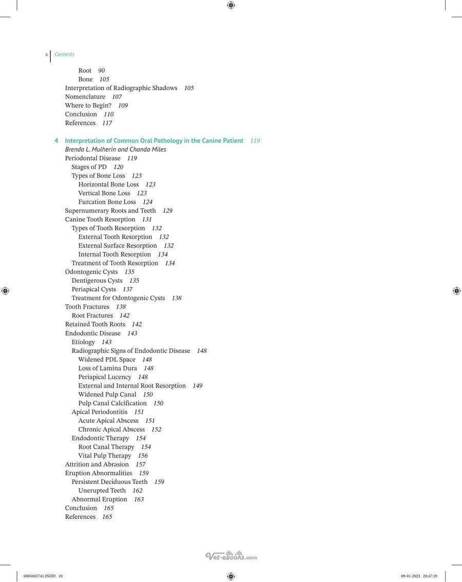 Preview page of Veterinary Oral Diagnostic Imaging