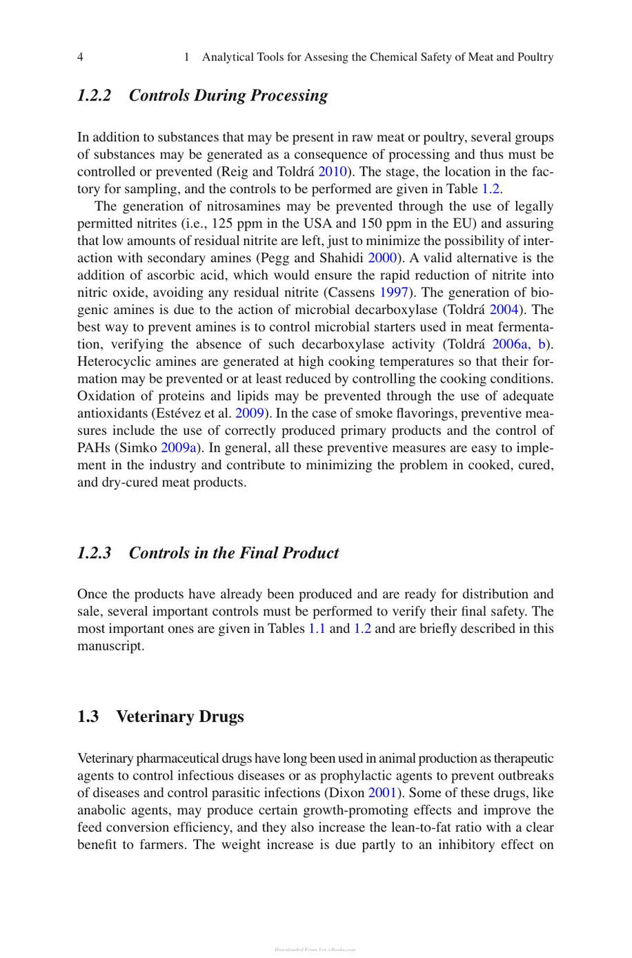 Preview page of Analytical Tools for Assessing the Chemical Safety Meat and Poultry