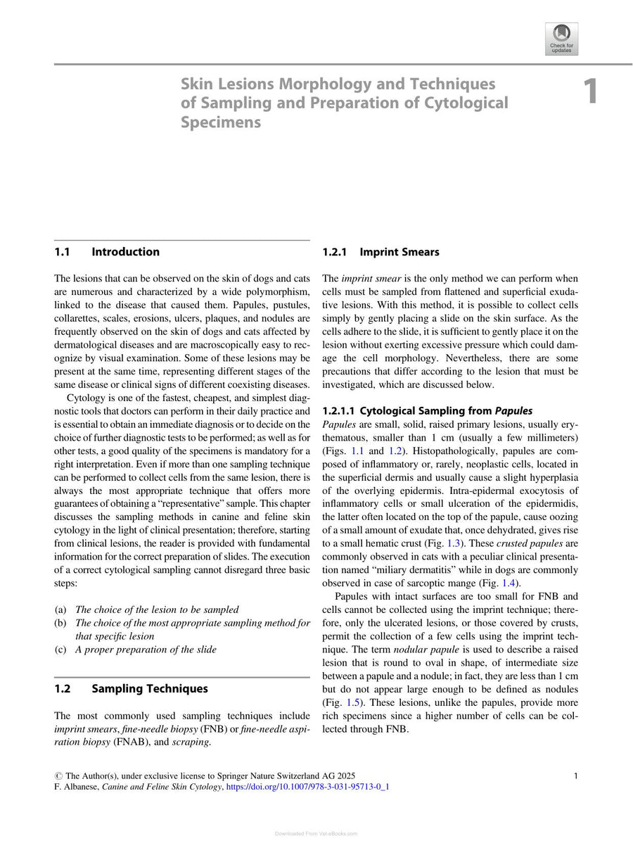 Preview page of Canine and Feline Skin Cytology 2nd Edition