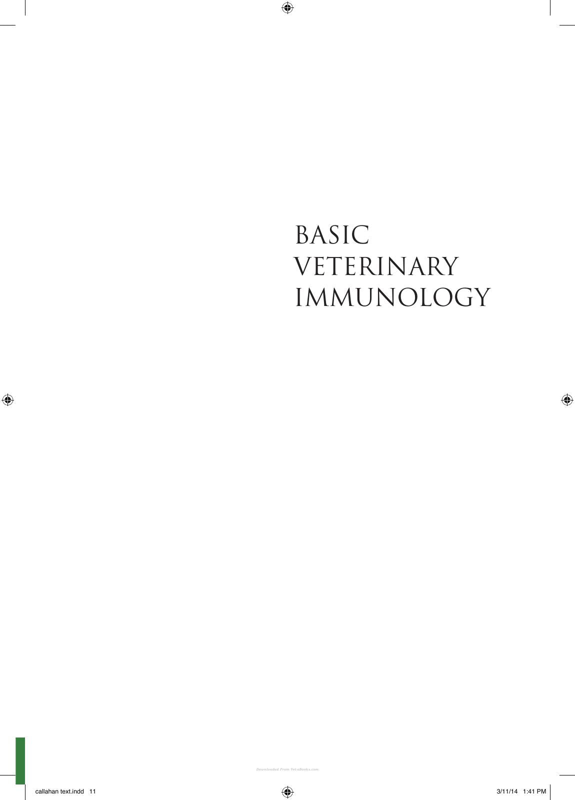 Basic Veterinary Immunology