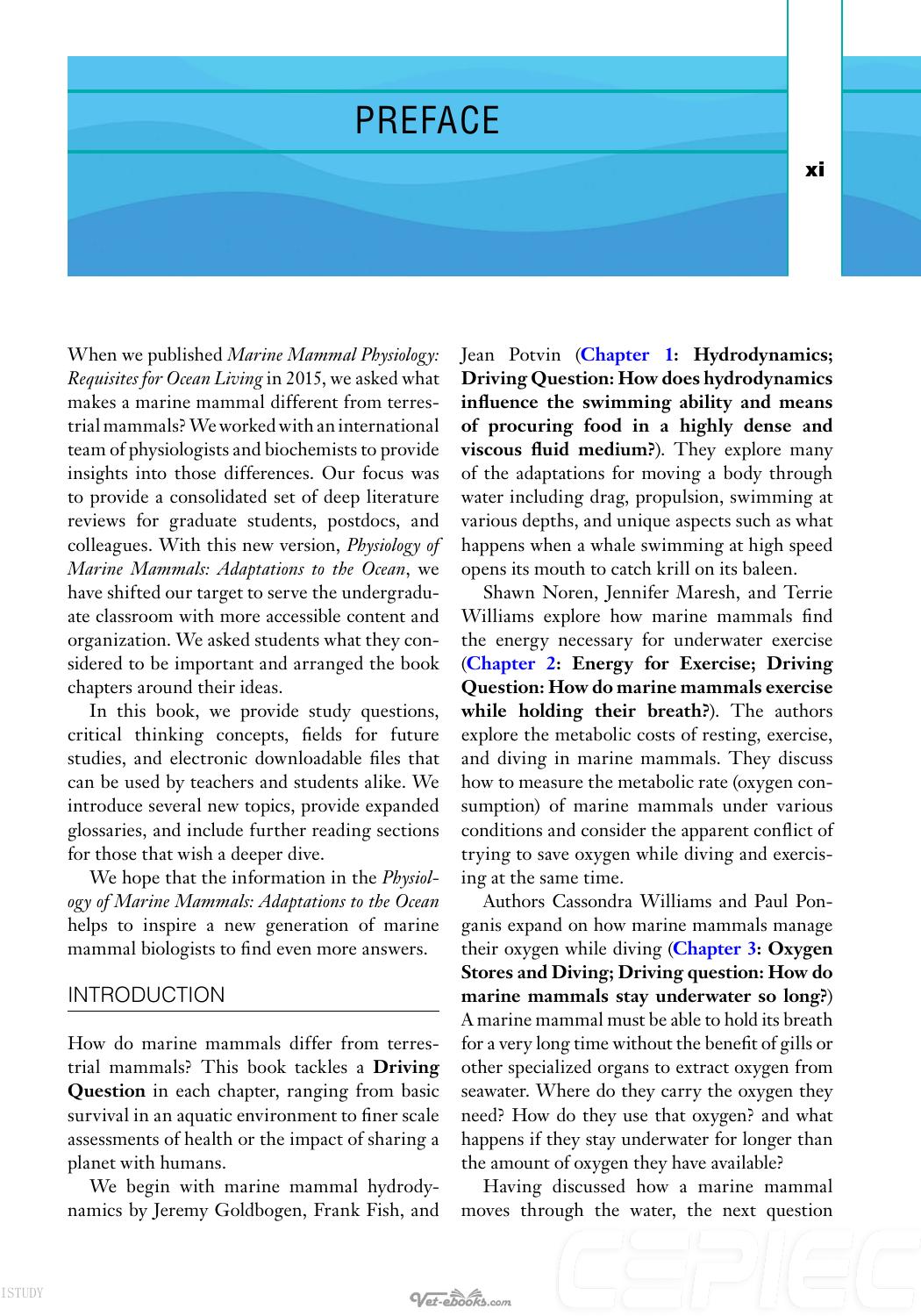 Physiology Of Marine Mammals Adaptations To The Ocean