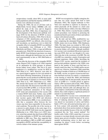Bovine Viral Diarrhea Virus Diagnosis Management and Control