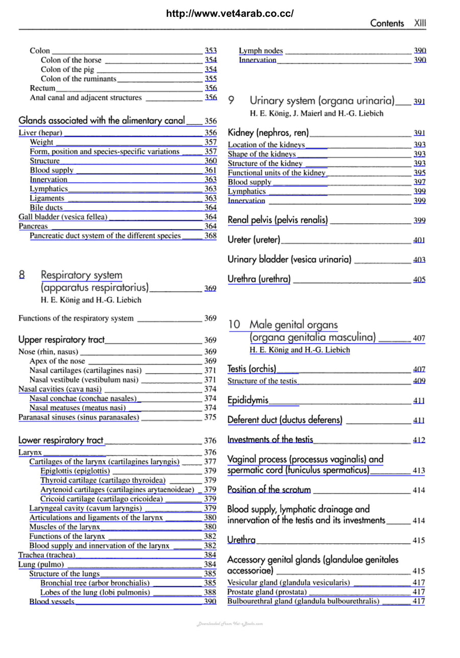 Preview page of Veterinary Anatomy of Domestic Mammals 3rd Edition