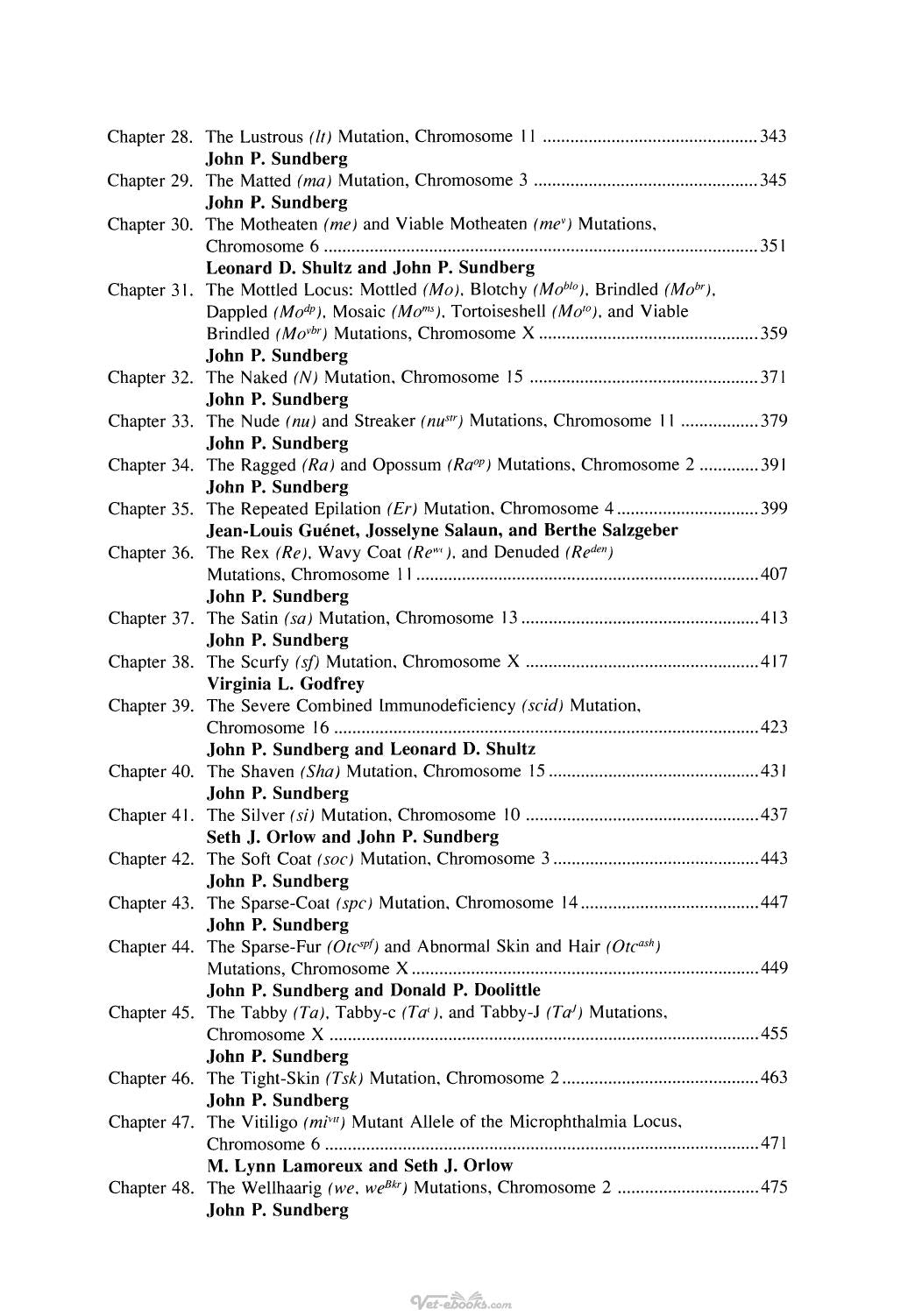 Handbook Of Mouse Mutations With Skin And Hair Abnormalities