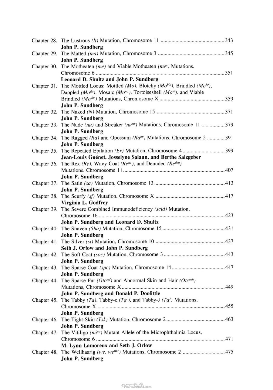 Preview page of Handbook of Mouse Mutations with Skin and Hair Abnormalities
