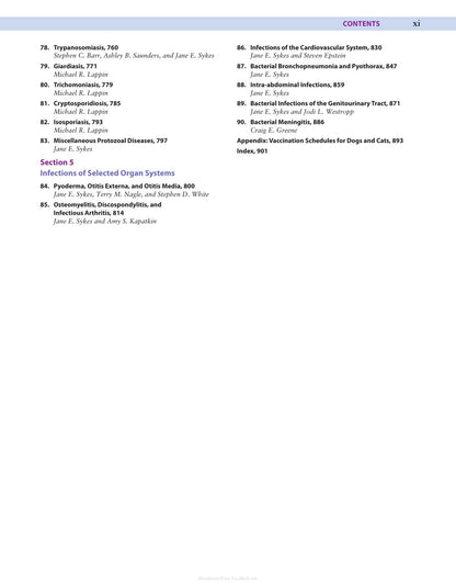 Canine and Feline Infectious Diseases