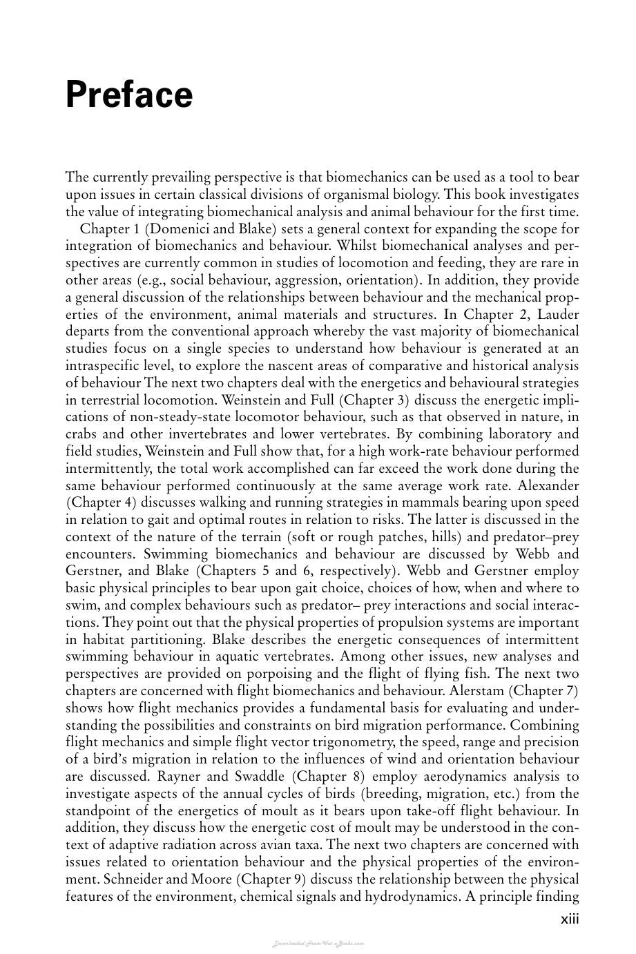Biomechanics In Animal Behaviour