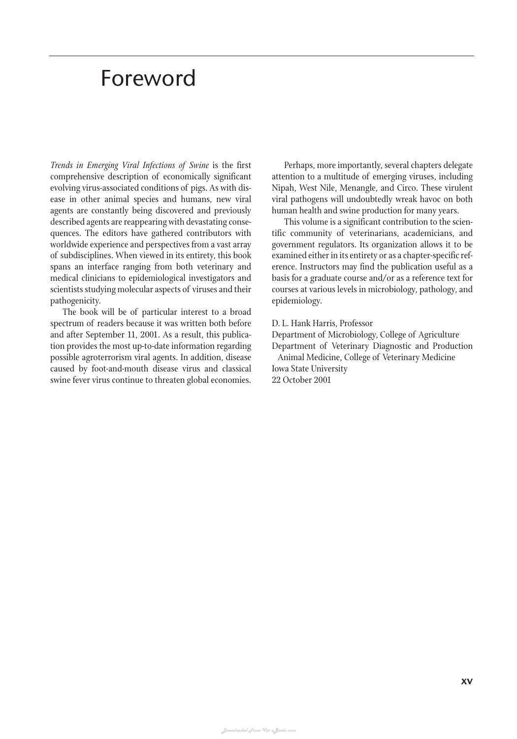 Trends In Emerging Viral Infections Of Swine