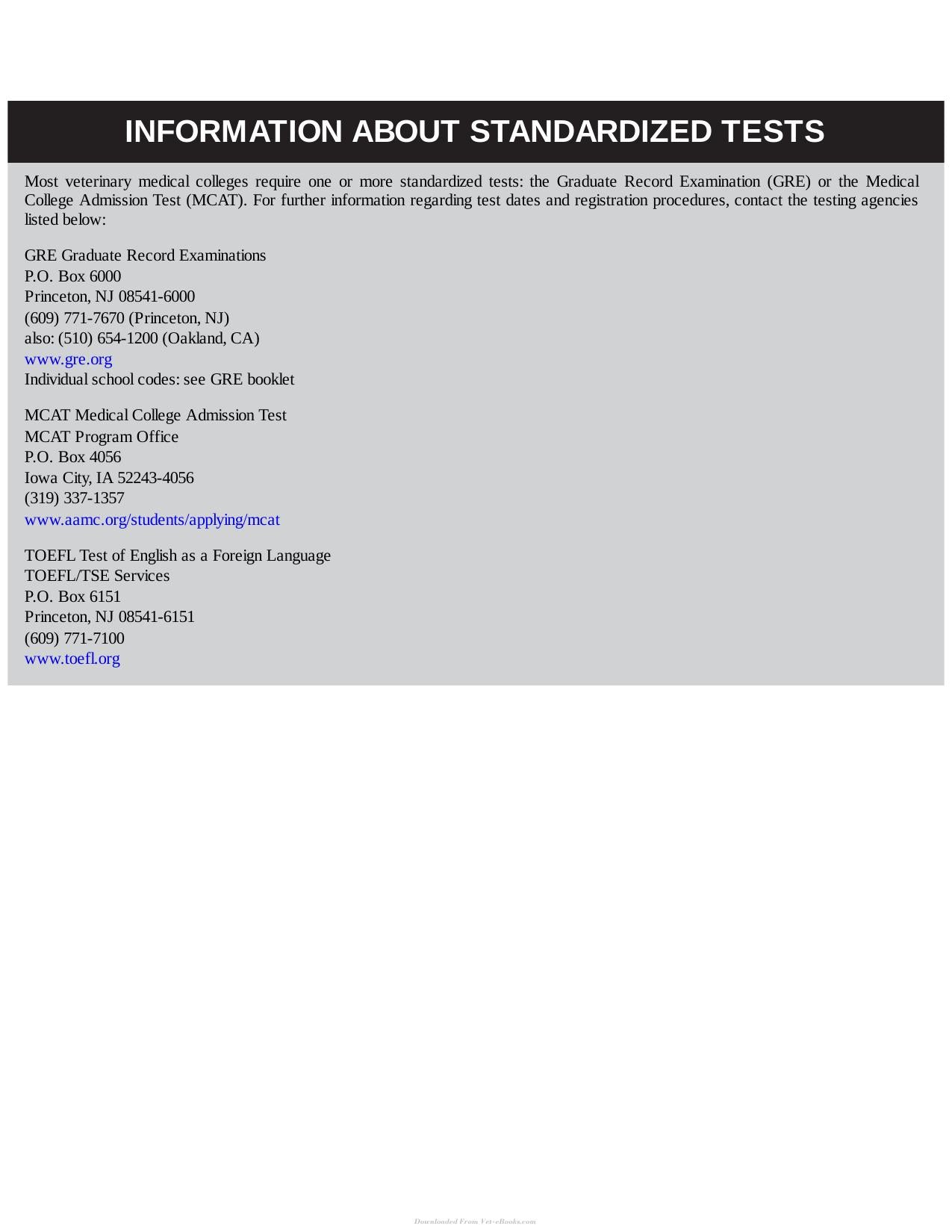 Veterinary Medical School Admission Requirements Vmsar 2018 Edition For 2019 Matriculation
