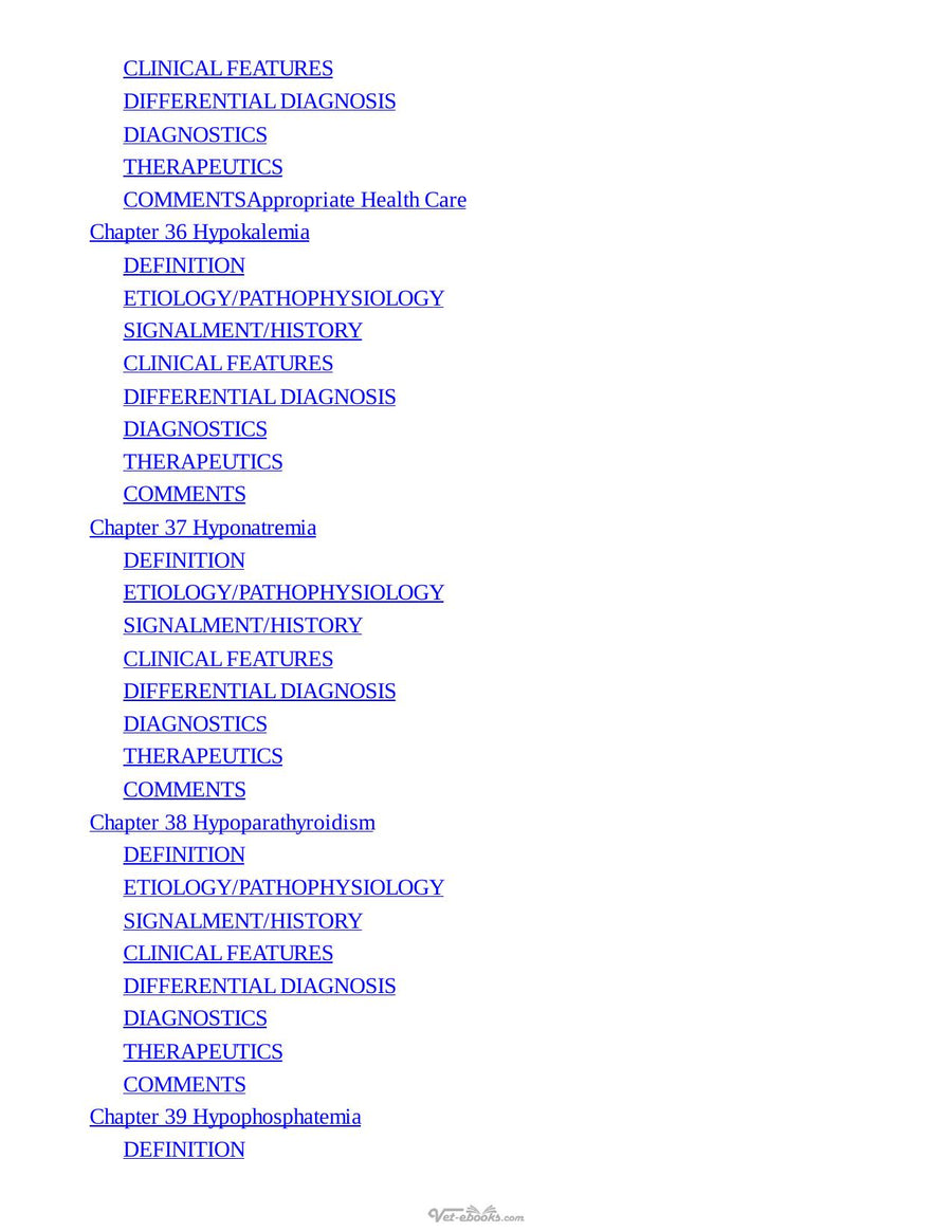 Preview page of Blackwells Five Minute Veterinary Consult Clinical Companion Small Animal Endocrinology and Reproduction
