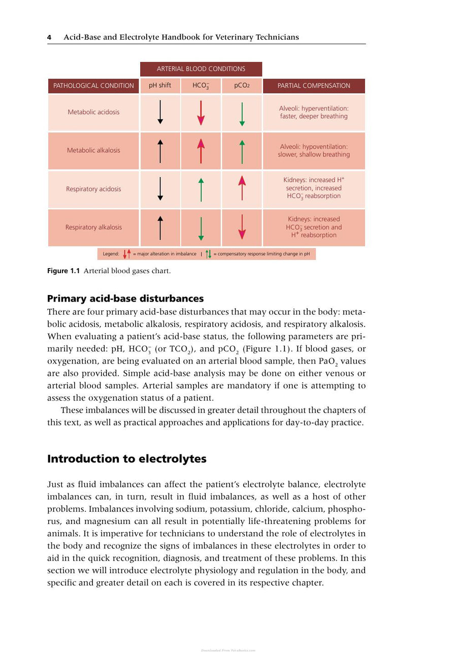 Preview page of Acid Base Electrolyte Handbook Veterinary Technicians