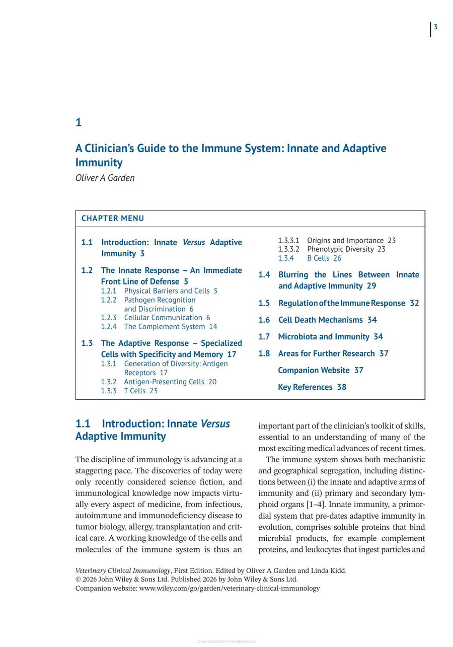 Preview page of Veterinary Clinical Immunology