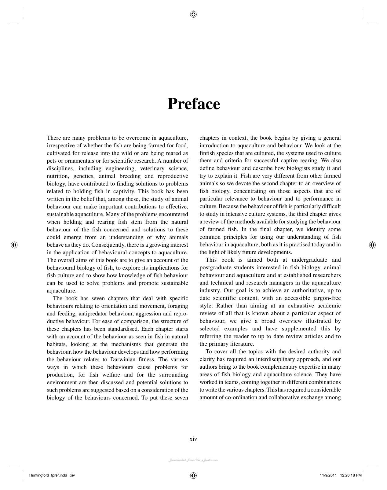 Aquaculture And Behavior