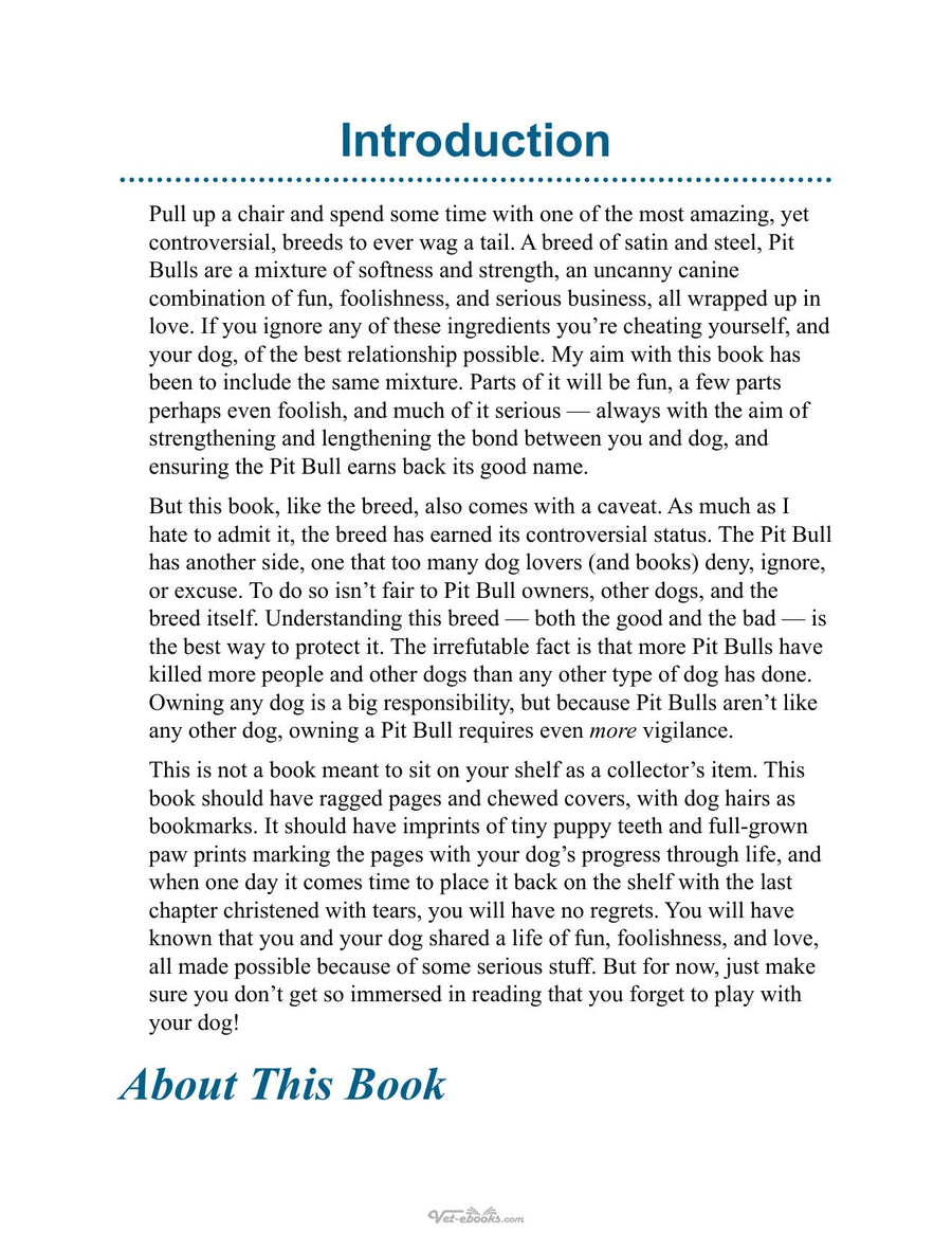 Preview page of Pit Bulls for Dummies, 2nd Edition