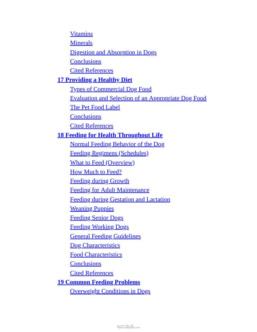 Preview page of The Dog, Its Behavior, Nutrition, and Health, 3rd Edition