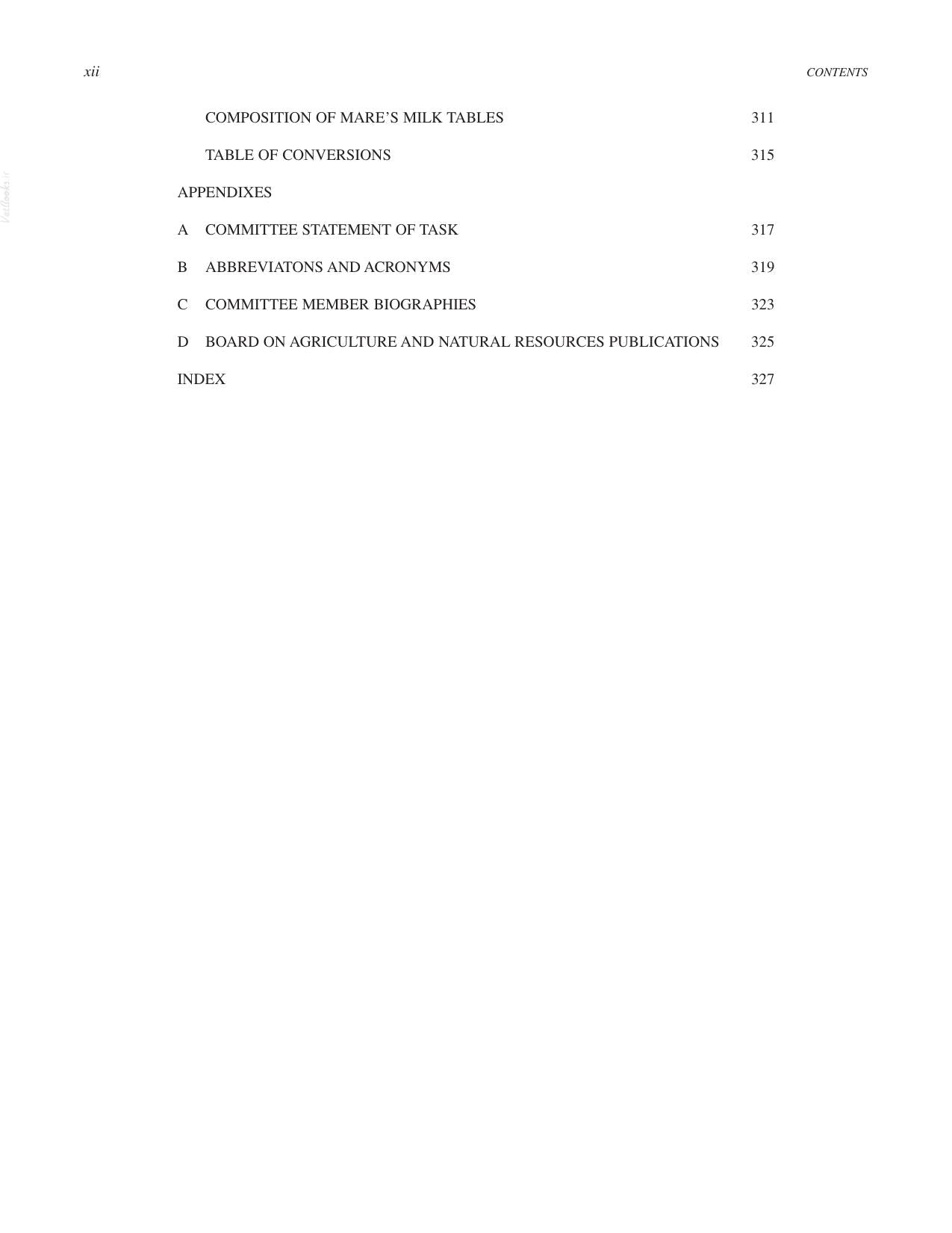 Nutrient Requirements Of Horses 6Th Revised Edition