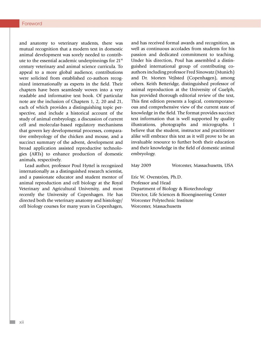 Preview page of Essentials of Domestic Animals Embryology