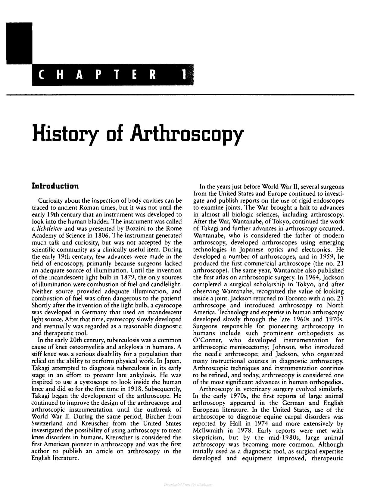 Small Animal Arthroscopy