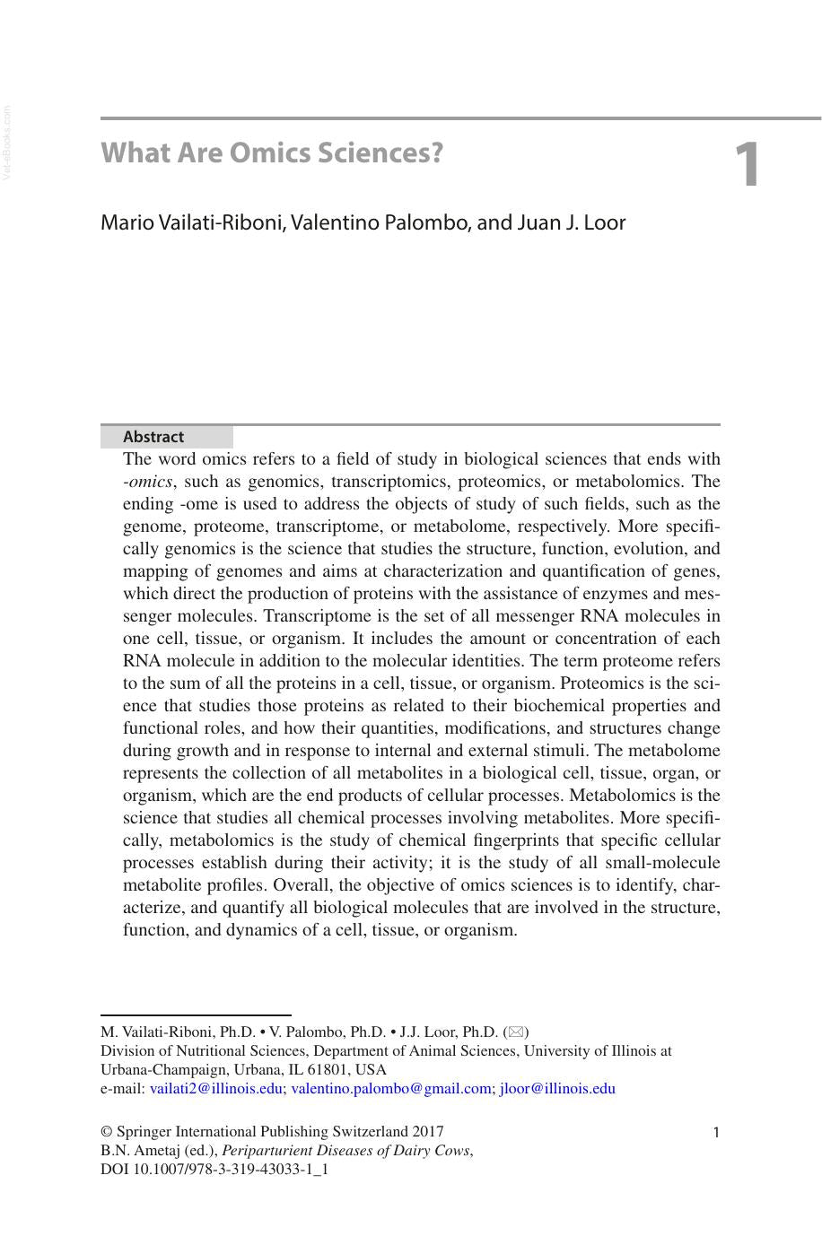 Periparturient Diseases Of Dairy Cows A Systems Biology Approach