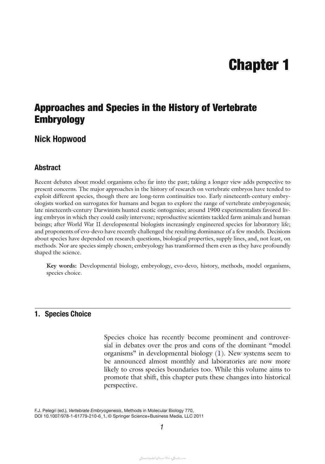 Vertebrate Embryogenesis Embryological Cellular And Genetic Methods