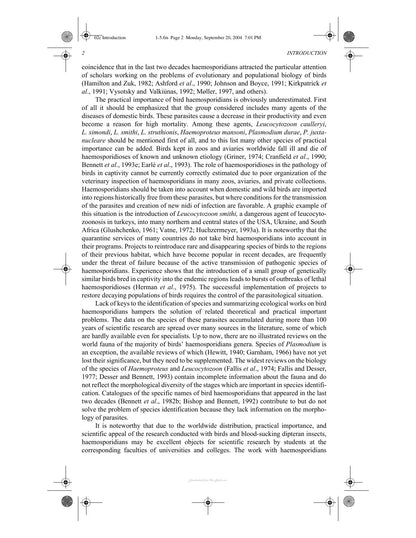 Avian Malaria Parasites and Other Haemosporidia