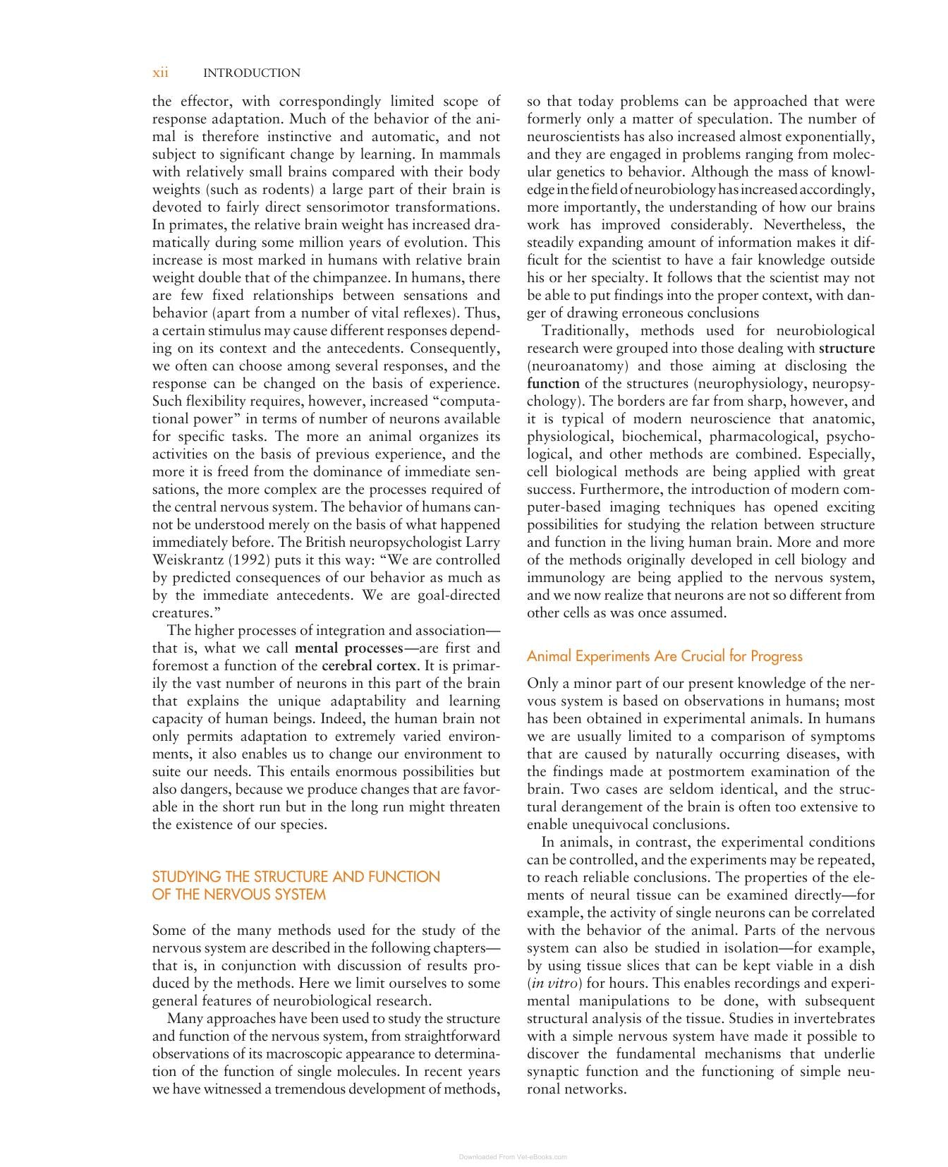 The Central Nervous System Structure And Function 4Th Edition