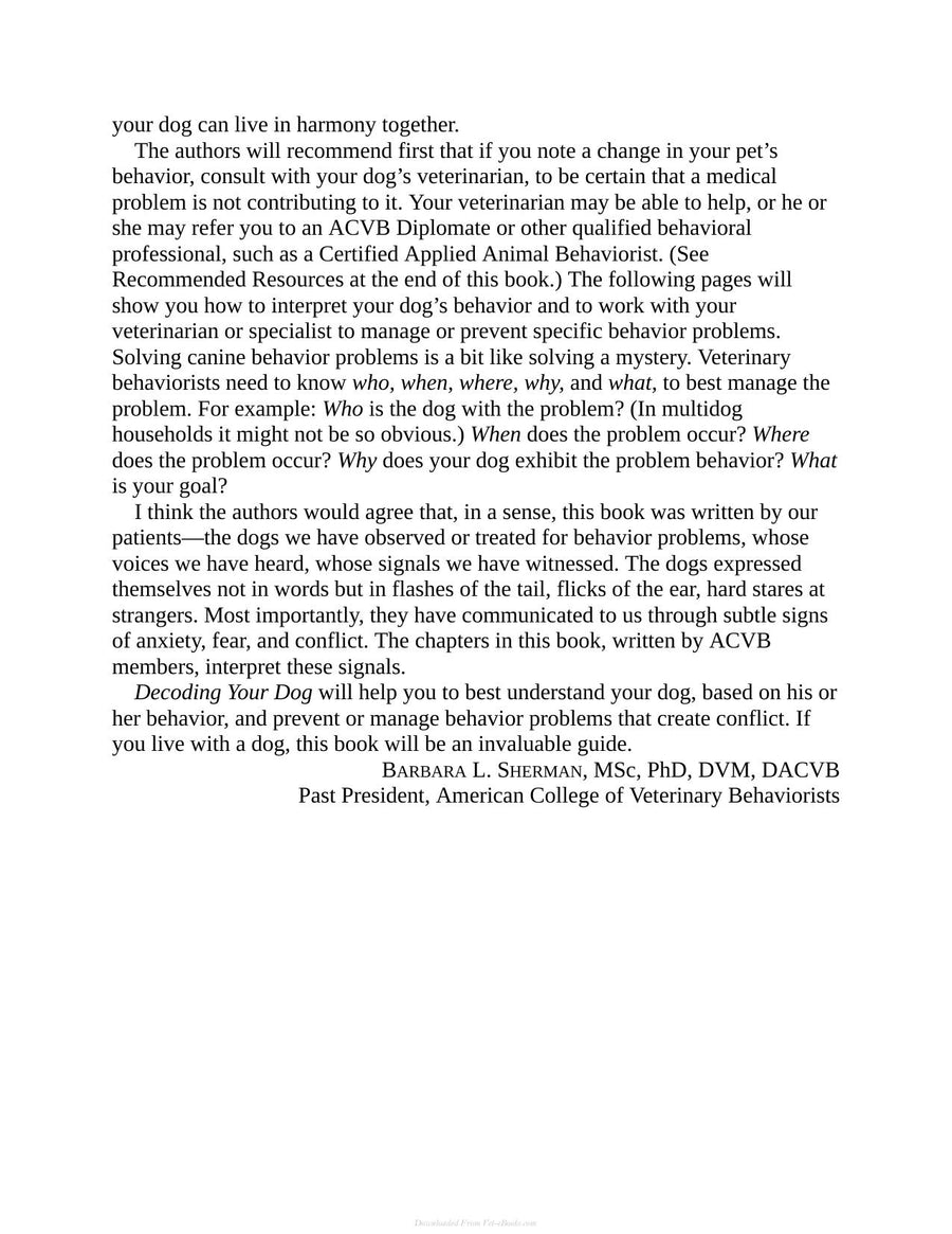 Preview page of Decoding Your Dog