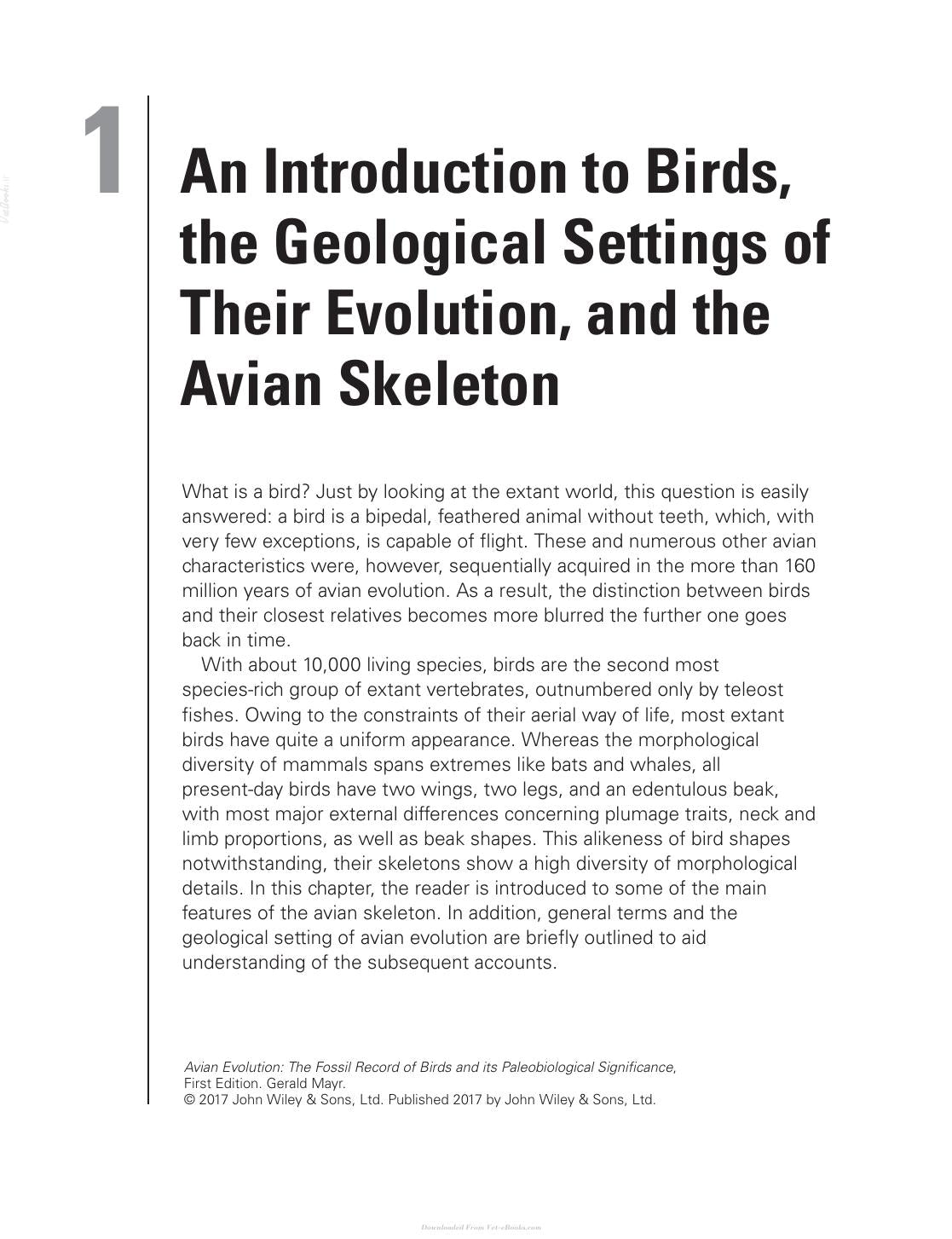 Avian Evolution The Fossil Record Of Birds And Its Paleobiological Significance