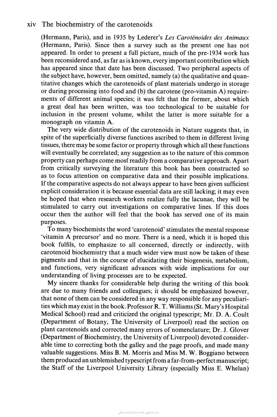 The Biochemistry Of The Carotenoids Volume I Plants