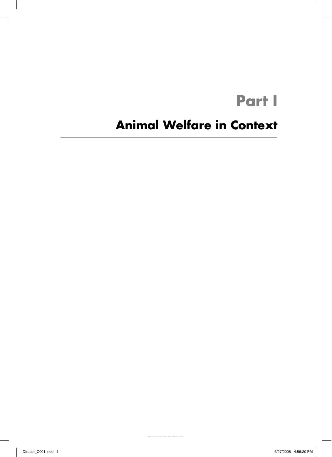 Understanding Animal Welfare The Science In Its Cultural Context