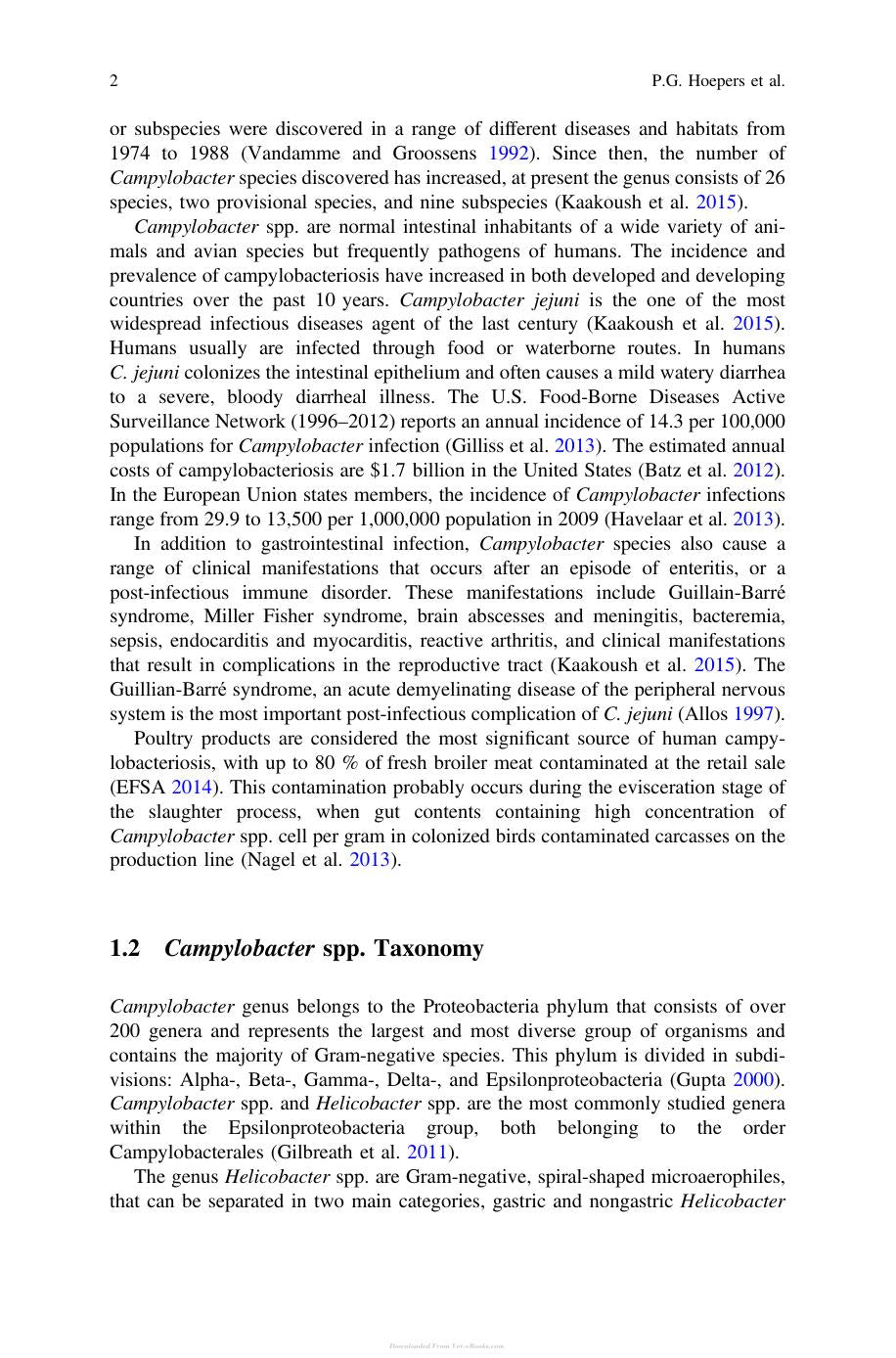 Campylobacter Spp And Related Organisms In Poultry