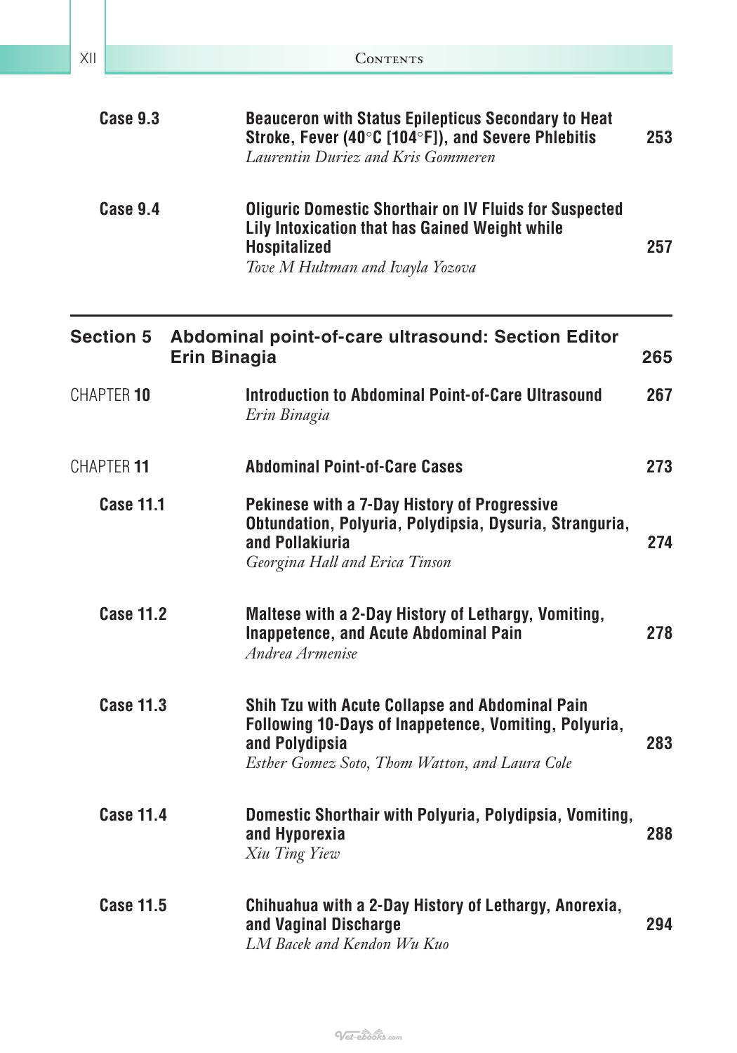 Case Studies In Small Animal Point Of Care Ultrasound A Color Handbook