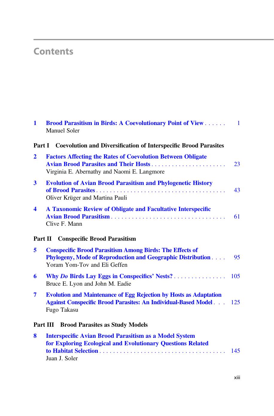 Avian Brood Parasitism Behaviour Ecology Evolution And Coevolution