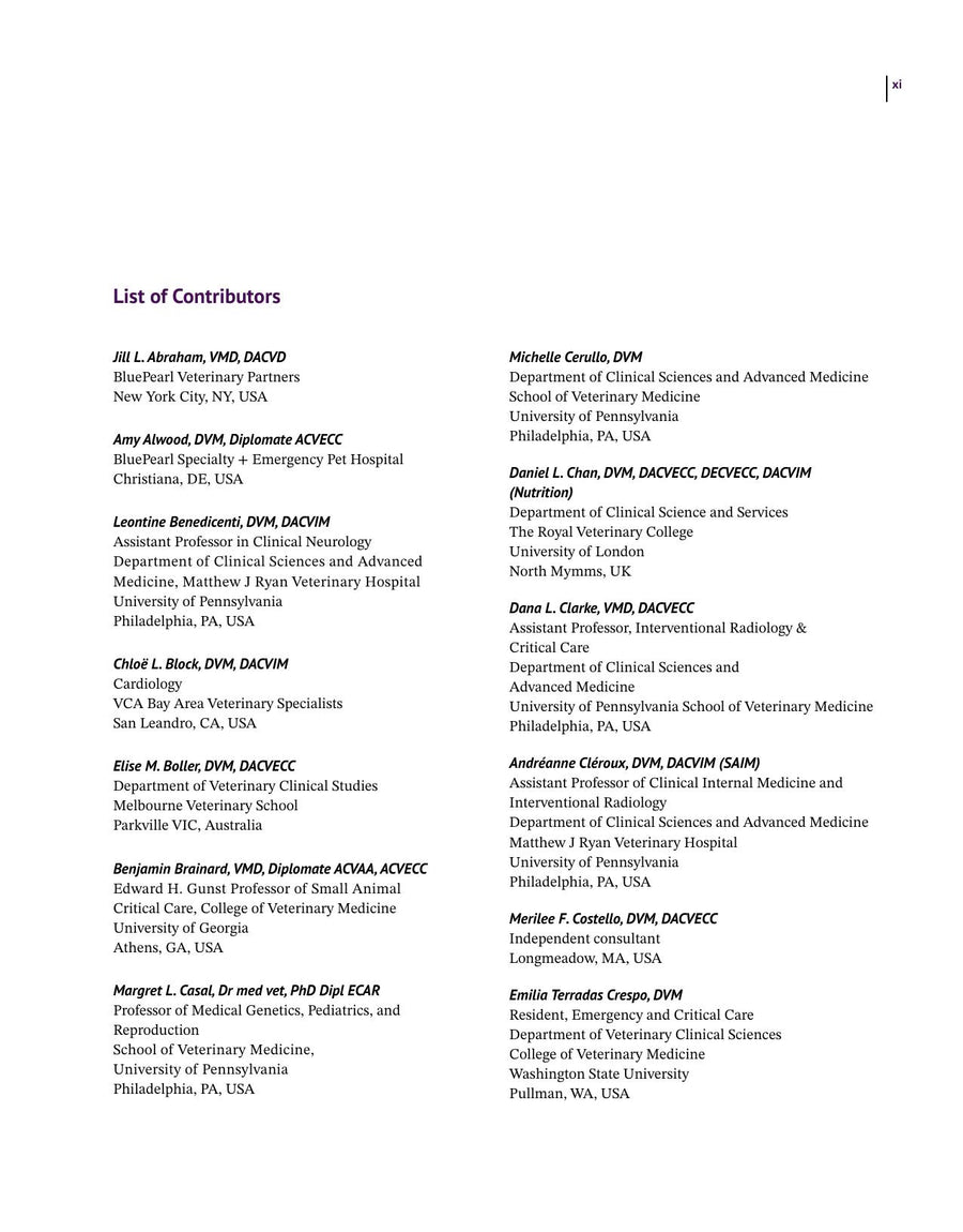 Preview page of Feline Emergency and Critical Care Medicine 2nd Edition