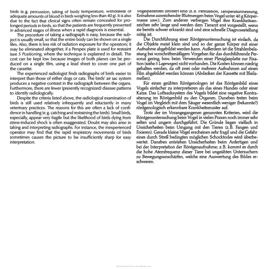 Preview page of Atlas of Radiographic Anatomy and Diagnosis of Cage Birds